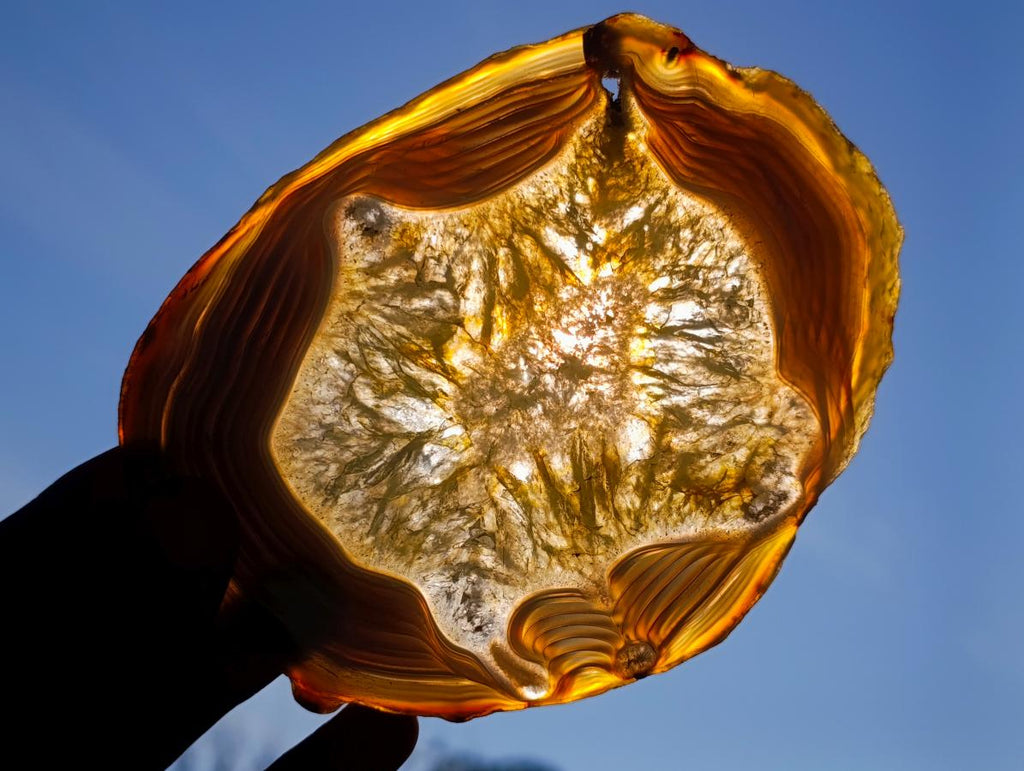 Polished Banded Agate Slices x 6 From Madagascar - Toprock Gemstones and Minerals 