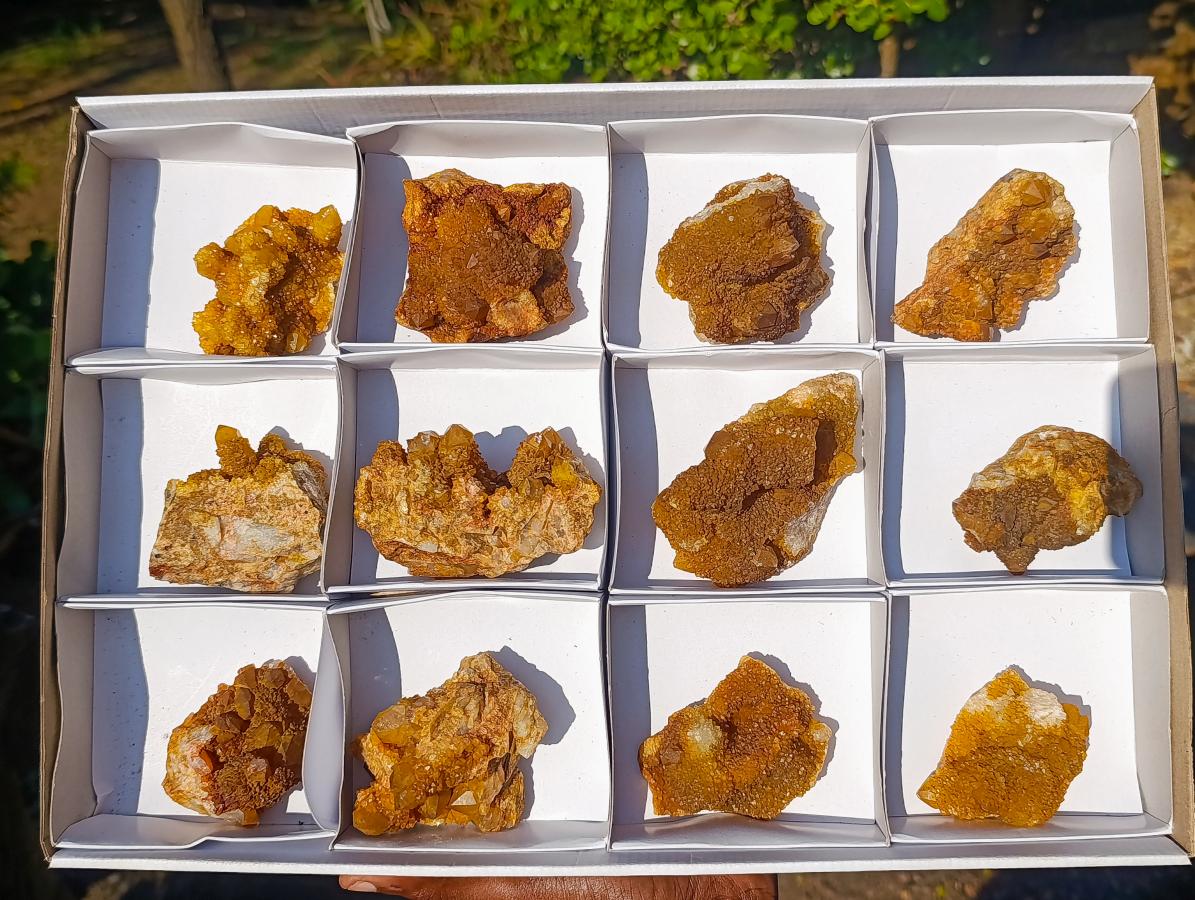 Natural Solar Spirit Quartz Clusters x 12 From Boekenhouthoek, South Africa - Toprock Gemstones and Minerals 