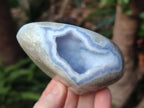 Polished Blue Lace Agate Standing Display Pieces x 6 From Nsanje, Malawi - Toprock Gemstones and Minerals 