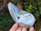 Polished Blue Lace Agate Standing Display Pieces x 6 From Nsanje, Malawi - Toprock Gemstones and Minerals 