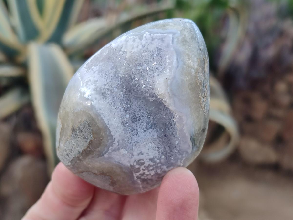Polished Blue Lace Agate Standing Display Pieces x 6 From Nsanje, Malawi - Toprock Gemstones and Minerals 
