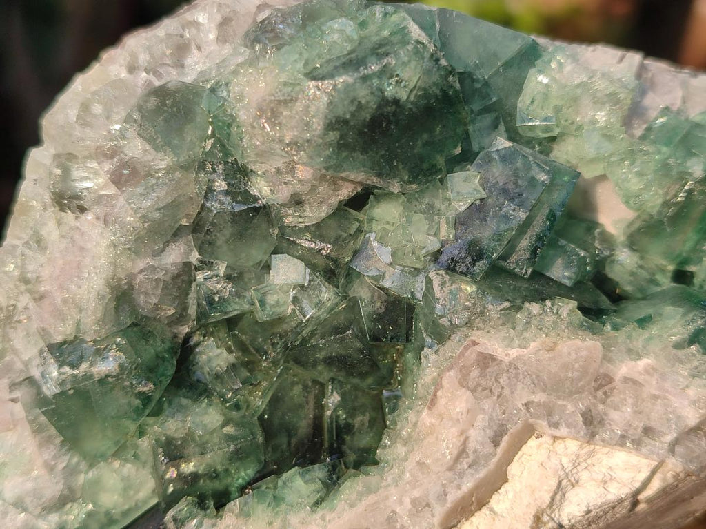Natural Large Green Cubic Fluorite Specimens x 3 From Mandrosonoro, Madagascar - Toprock Gemstones and Minerals 
