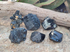 Natural Terminated Schorl Black Tourmaline Crystals x 6 From Erongo, Namibia - Toprock Gemstones and Minerals 