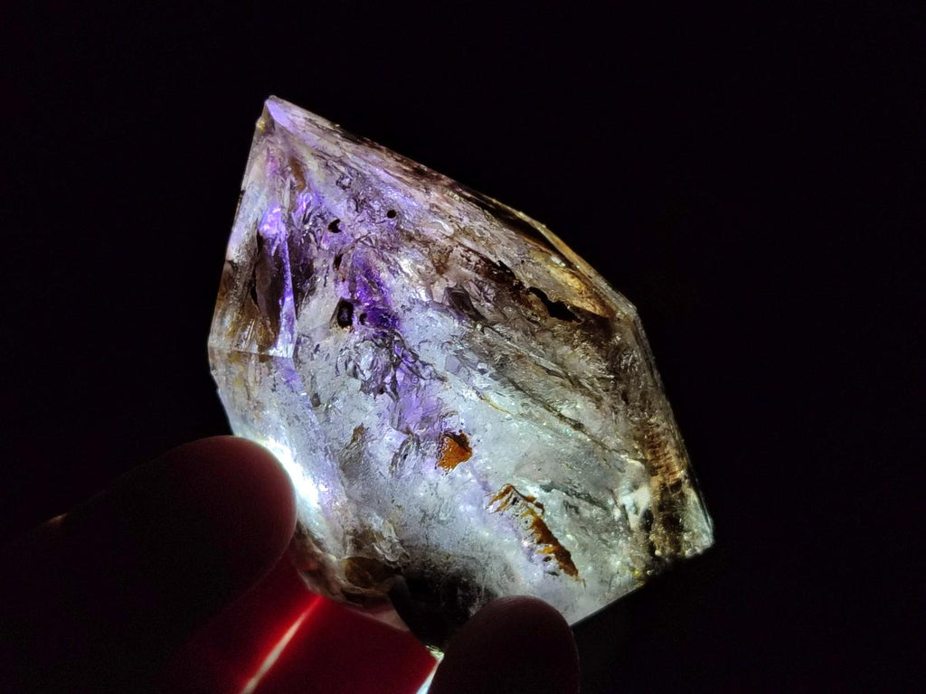 Polished Mixed Smokey Window Amethyst Crystal Pieces x 12 From Akansobe, Madagascar - Toprock Gemstones and Minerals 