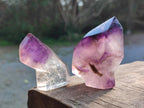 Polished Mixed Smokey Window Amethyst Crystal Pieces x 12 From Akansobe, Madagascar - Toprock Gemstones and Minerals 