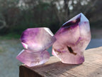 Polished Mixed Smokey Window Amethyst Crystal Pieces x 12 From Akansobe, Madagascar - Toprock Gemstones and Minerals 