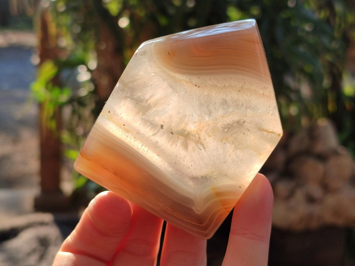 Polished Banded Agate House Shaped Slices x 12 From Madagascar - Toprock Gemstones and Minerals 