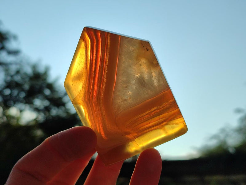 Polished Banded Agate House Shaped Slices x 12 From Madagascar - Toprock Gemstones and Minerals 