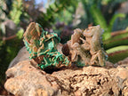 Natural Rare Bladed Barite with Malachite Specimens x 20 From Shangulowé Mine, Congo - Toprock Gemstones and Minerals 