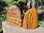 Polished Golden Tigers Eye Display Crystals x 3 From Prieska, South Africa - Toprock Gemstones and Minerals 