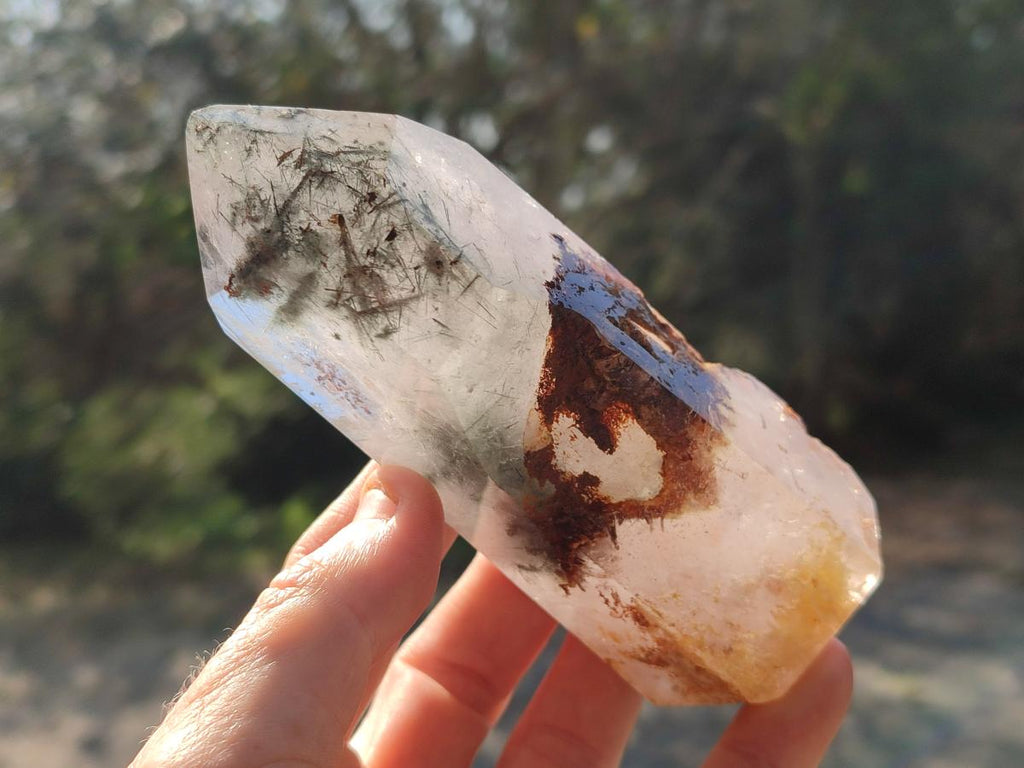 Polished Quartz Crystals with Inclusions x 2 From Madagascar - Toprock Gemstones and Minerals 