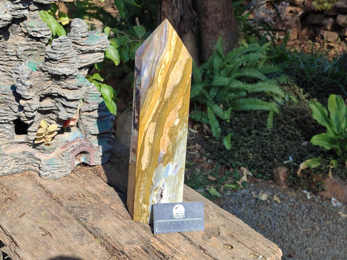 Polished XL Ocean Jasper Tower x 1 From Northwest Coast, Madagascar - Toprock Gemstones and Minerals 