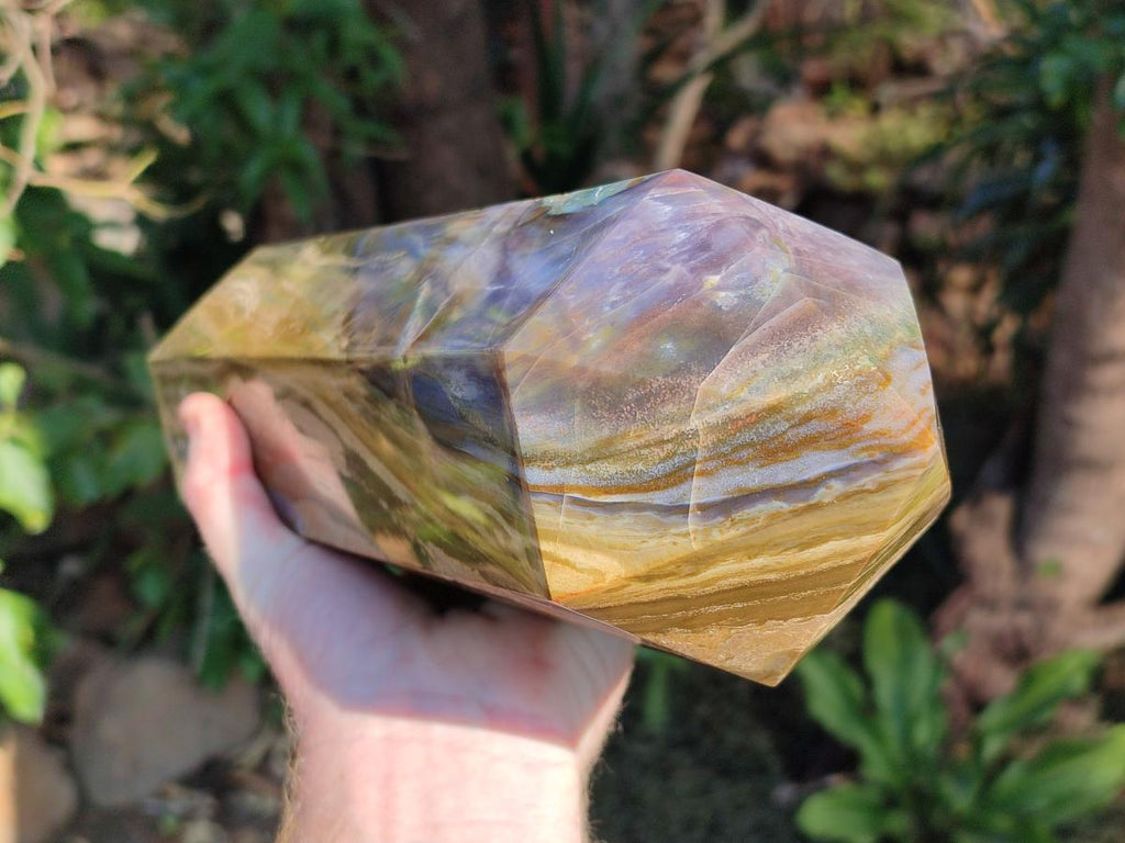 Polished XL Ocean Jasper Tower x 1 From Northwest Coast, Madagascar - Toprock Gemstones and Minerals 