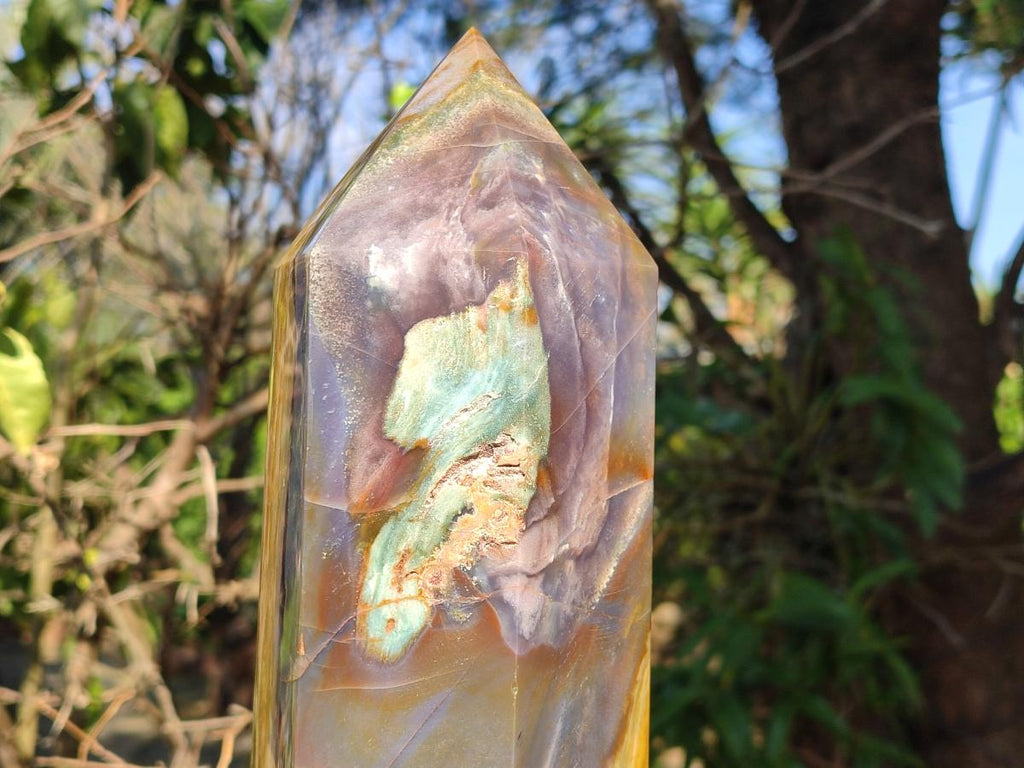 Polished XL Ocean Jasper Tower x 1 From Northwest Coast, Madagascar - Toprock Gemstones and Minerals 