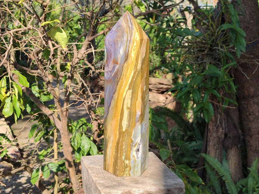 Polished XL Ocean Jasper Tower x 1 From Northwest Coast, Madagascar - Toprock Gemstones and Minerals 