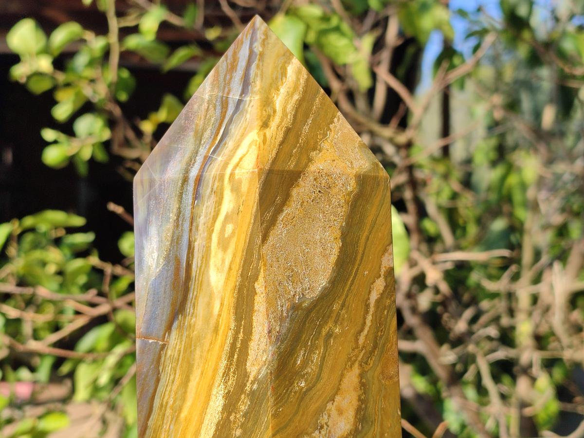Polished XL Ocean Jasper Tower x 1 From Northwest Coast, Madagascar - Toprock Gemstones and Minerals 