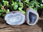 Polished Banded Agate Slices x 12 From Madagascar - Toprock Gemstones and Minerals 