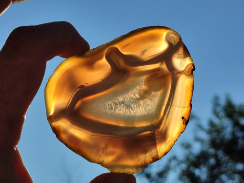 Polished Banded Agate Slices x 12 From Madagascar - Toprock Gemstones and Minerals 