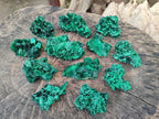 Natural Silky Malachite Specimens x 12 From Kasompe, Congo - Toprock Gemstones and Minerals 
