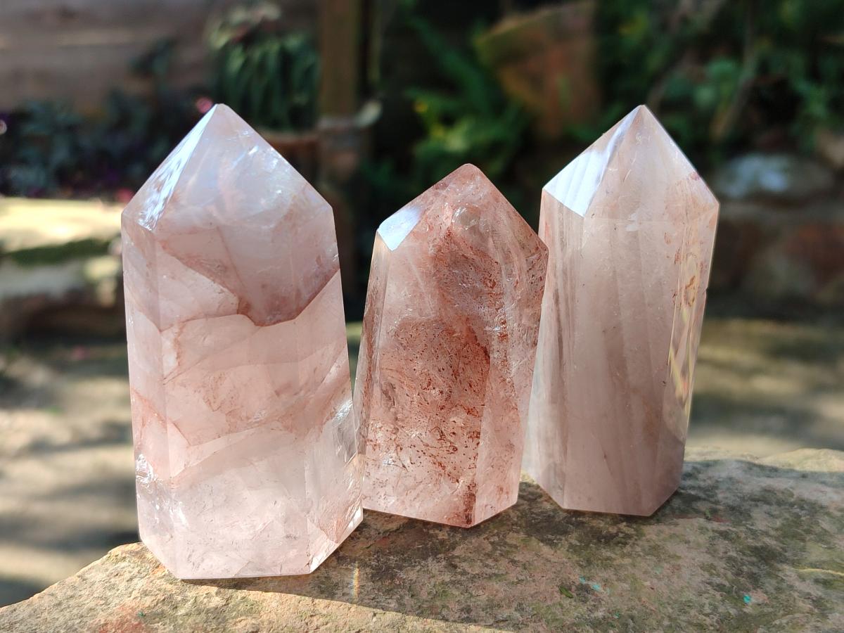 Polished Red Hematoid Quartz Display Crystals x 12 From Ambatondrazaka, Madagascar - Toprock Gemstones and Minerals 