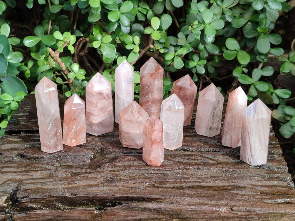 Polished Red Hematoid Quartz Display Crystals x 12 From Ambatondrazaka, Madagascar - Toprock Gemstones and Minerals 