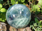 Polished Watermelon Fluorite Spheres x 2 From Uis, Namibia - Toprock Gemstones and Minerals 