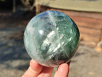 Polished Watermelon Fluorite Spheres x 2 From Uis, Namibia - Toprock Gemstones and Minerals 