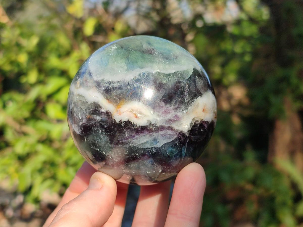 Polished Watermelon Fluorite Spheres x 2 From Uis, Namibia - Toprock Gemstones and Minerals 