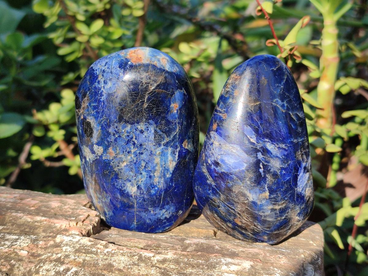 Polished Dumortierite Standing Display Pieces x 6 From Madagascar - Toprock Gemstones and Minerals 