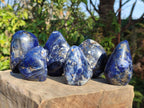 Polished Dumortierite Standing Display Pieces x 6 From Madagascar - Toprock Gemstones and Minerals 