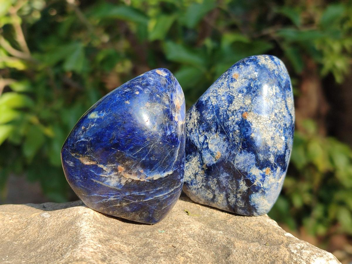Polished Dumortierite Standing Display Pieces x 6 From Madagascar - Toprock Gemstones and Minerals 