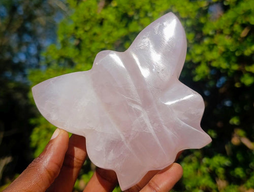Polished Mixed Rose Quartz Carvings x 2 From Madagascar - Toprock Gemstones and Minerals 