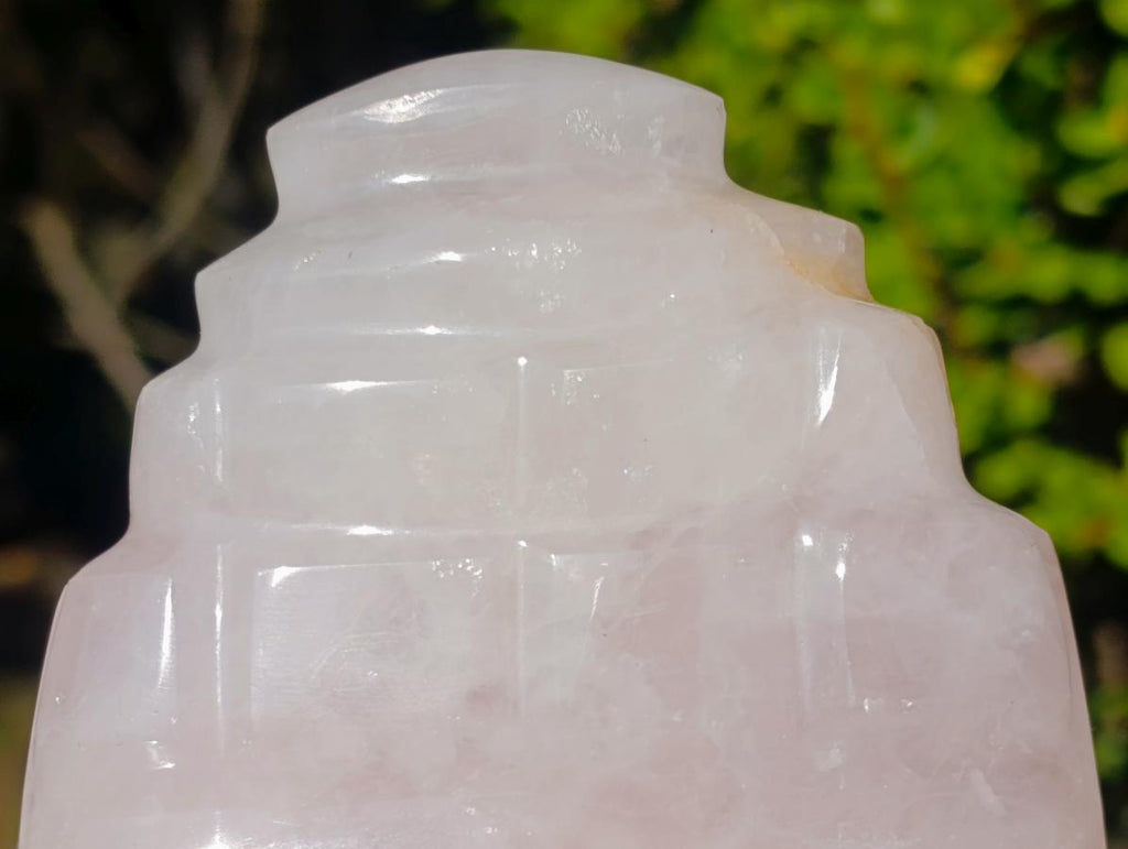 Polished Mixed Rose Quartz Carvings x 2 From Madagascar - Toprock Gemstones and Minerals 