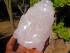Polished Mixed Rose Quartz Carvings x 2 From Madagascar - Toprock Gemstones and Minerals 