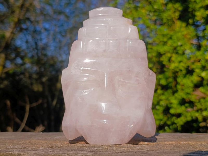 Polished Mixed Rose Quartz Carvings x 2 From Madagascar - Toprock Gemstones and Minerals 