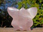 Polished Mixed Rose Quartz Carvings x 2 From Madagascar - Toprock Gemstones and Minerals 