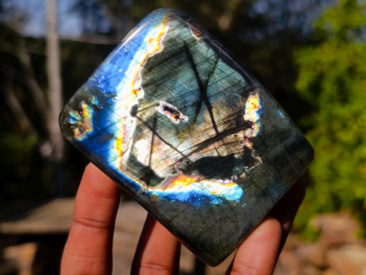 Polished Labradorite Standing Display Pieces x 6 From Madagascar - Toprock Gemstones and Minerals 