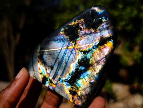 Polished Labradorite Standing Display Pieces x 6 From Madagascar - Toprock Gemstones and Minerals 