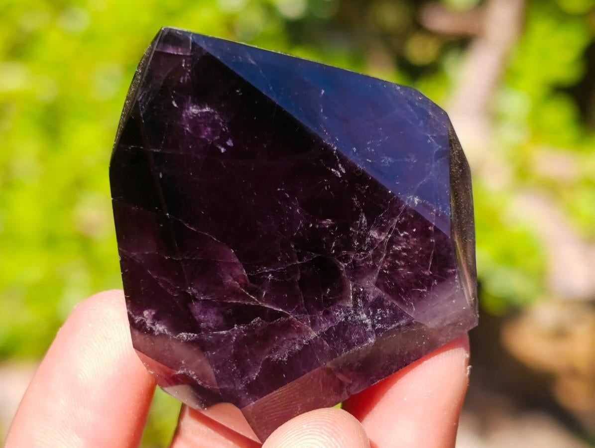 Polished Small Dark Amethyst Crystals x 20 From Akansobe, Madagascar - Toprock Gemstones and Minerals 
