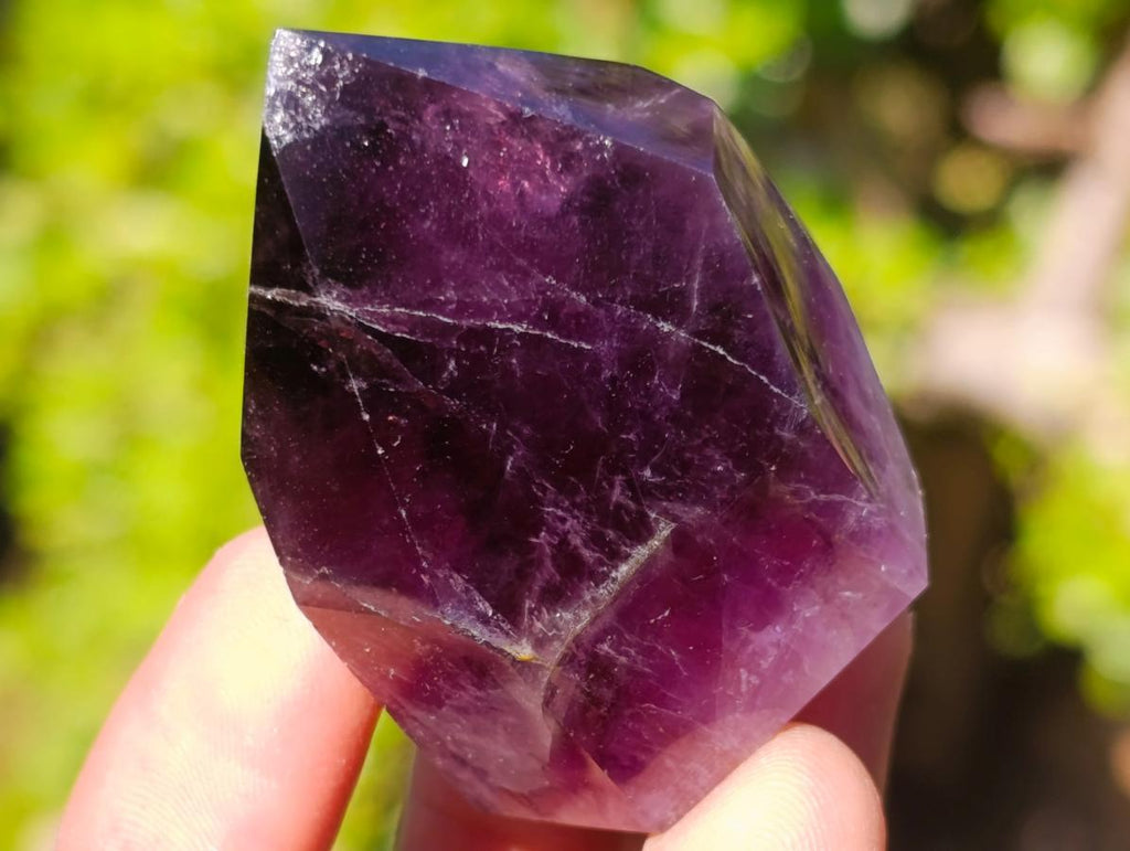 Polished Small Dark Amethyst Crystals x 20 From Akansobe, Madagascar - Toprock Gemstones and Minerals 