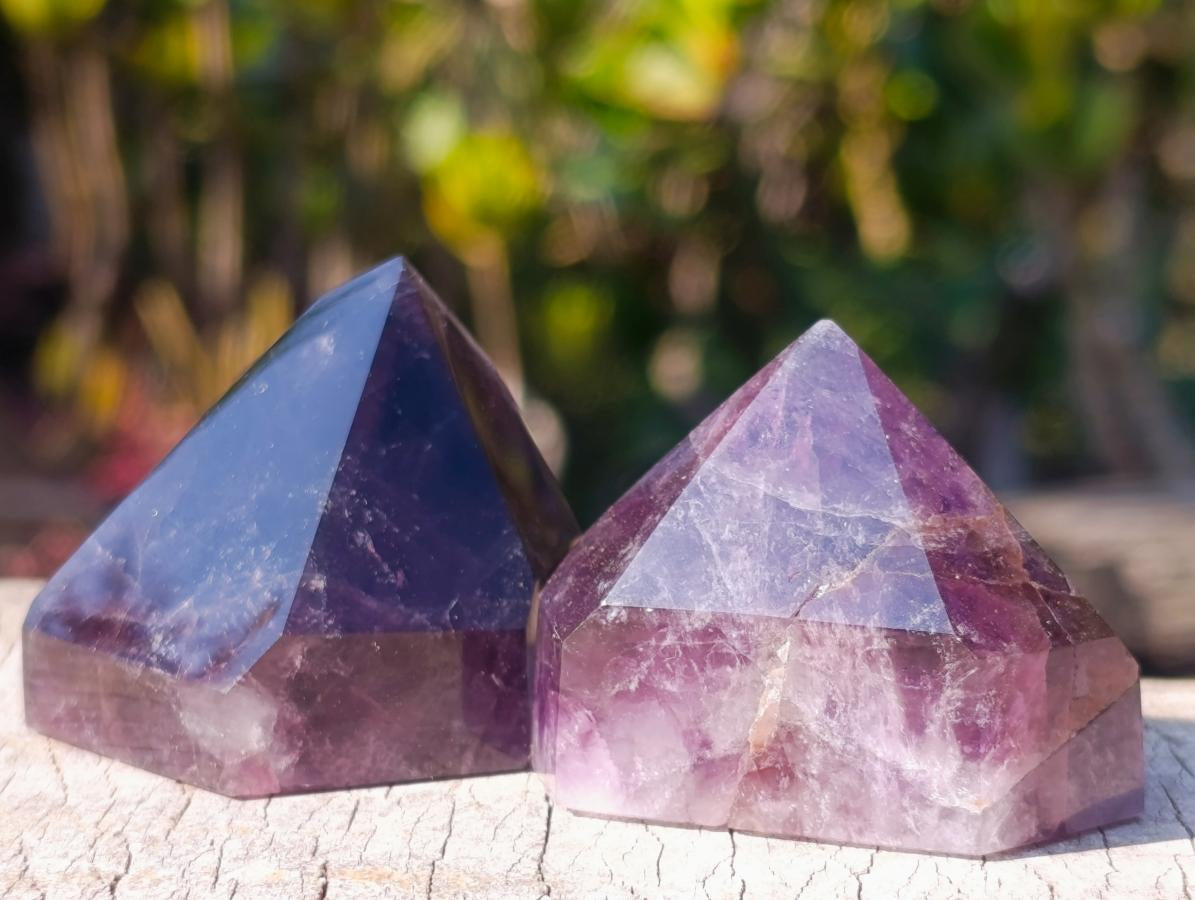 Polished Small Dark Amethyst Crystals x 20 From Akansobe, Madagascar - Toprock Gemstones and Minerals 
