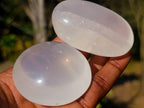 Polished Girasol Pearl Quartz Palm Stones x 24 From Ambatondrazaka, Madagascar - Toprock Gemstones and Minerals 