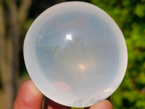 Polished Girasol Pearl Quartz Palm Stones x 24 From Ambatondrazaka, Madagascar - Toprock Gemstones and Minerals 