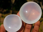 Polished Girasol Pearl Quartz Palm Stones x 24 From Ambatondrazaka, Madagascar - Toprock Gemstones and Minerals 