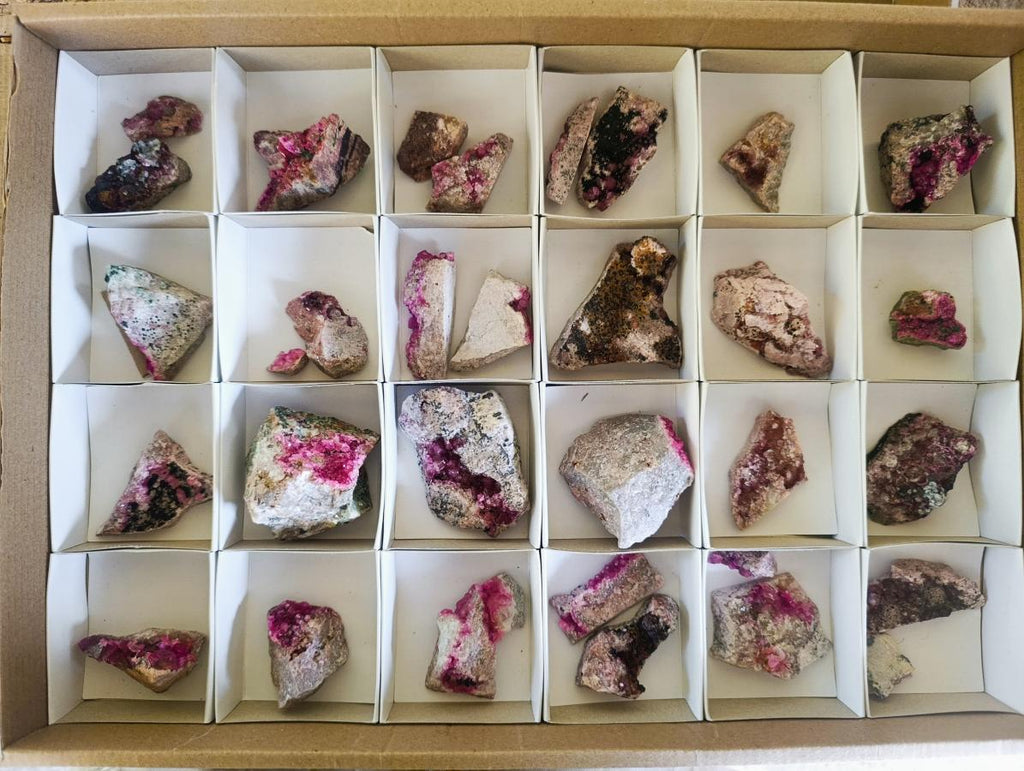 Natural Small Spherocobaltite Specimens with Heterogenite x 33 From Musonoi Mine, Congo - Toprock Gemstones and Minerals 