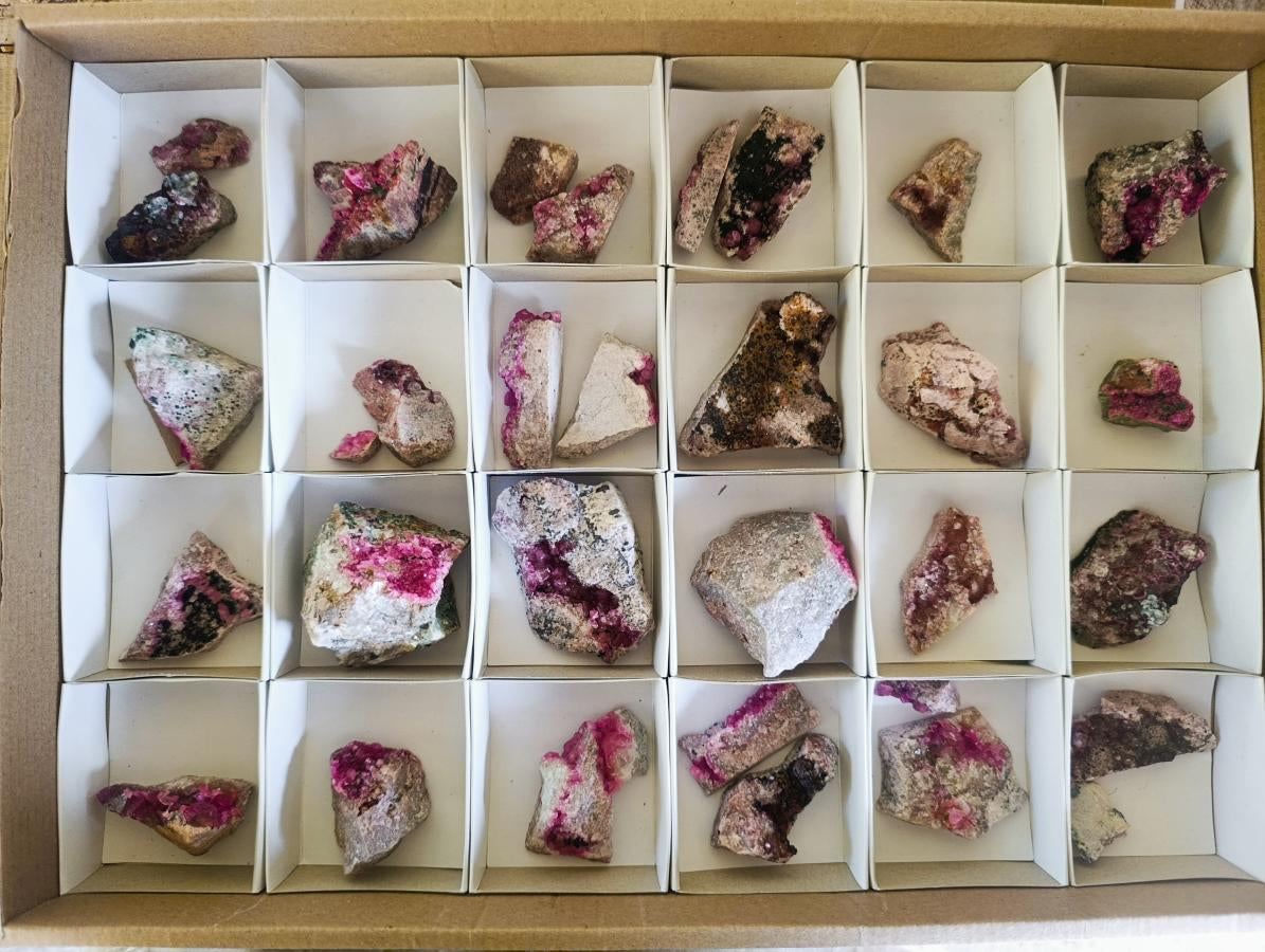 Natural Small Spherocobaltite Specimens with Heterogenite x 33 From Musonoi Mine, Congo - Toprock Gemstones and Minerals 