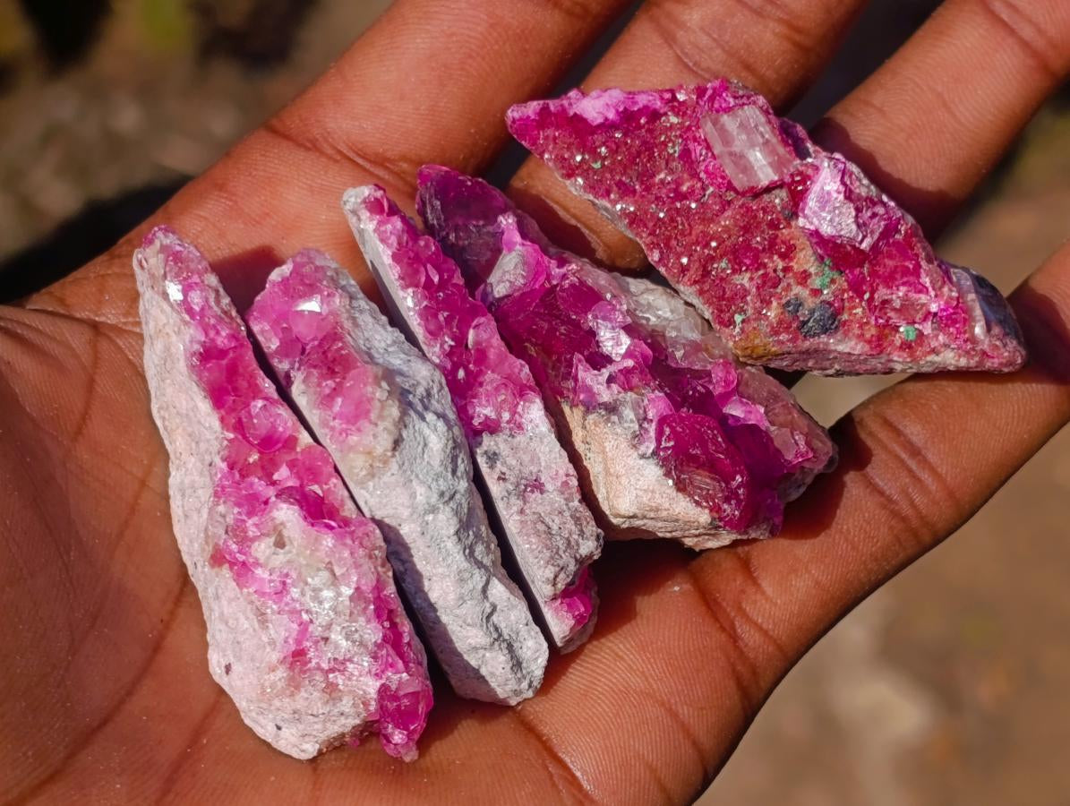 Natural Small Spherocobaltite Specimens with Heterogenite x 33 From Musonoi Mine, Congo - Toprock Gemstones and Minerals 