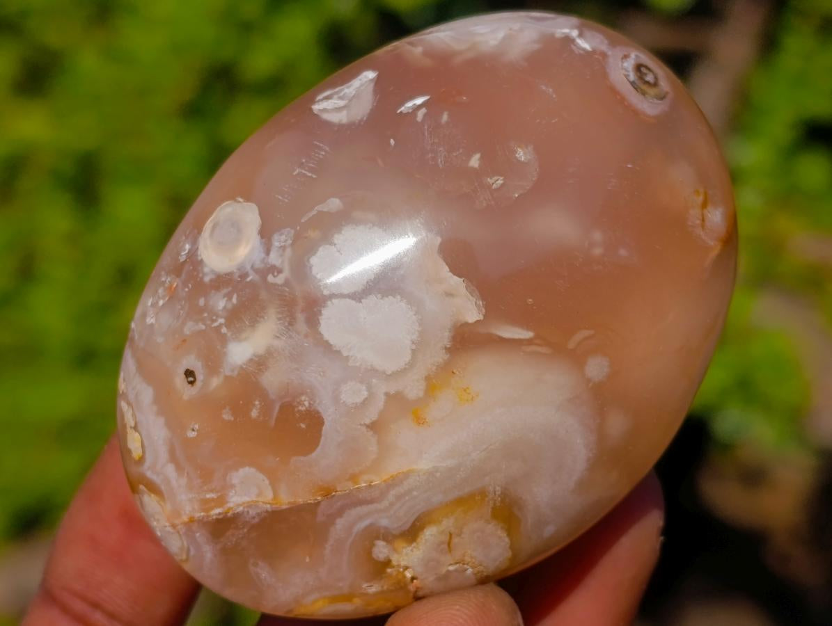 Polished Flower Agate Palm Stones x 12 From Antsahalova, Madagascar - Toprock Gemstones and Minerals 