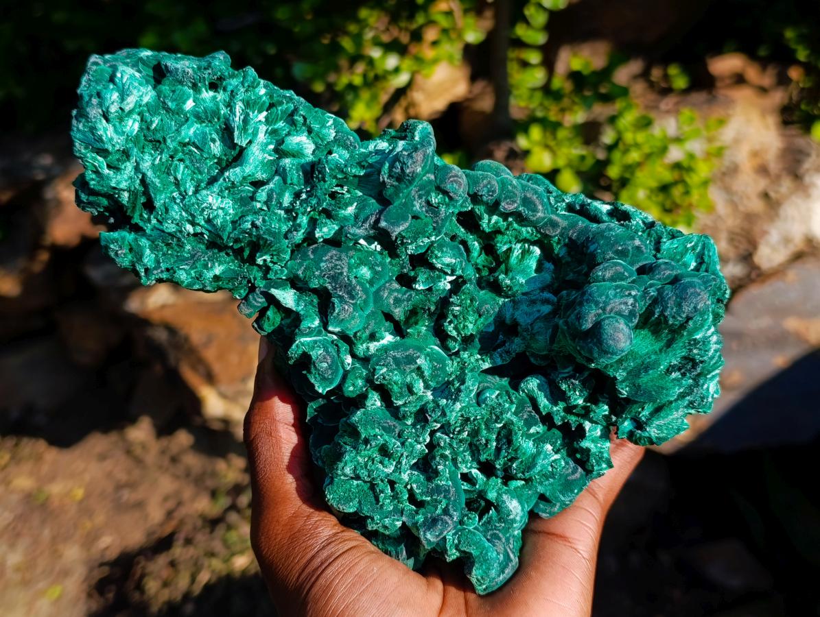 Natural Large Cabinet Size Silky Malachite Specimen x 1 From Kasompe, Congo - Toprock Gemstones and Minerals 