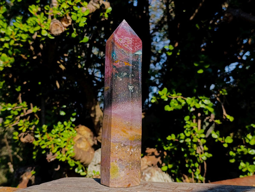 Polished 8th Vein Ocean Jasper Display Crystals Tower x 1 From Northwest Coast, Madagascar - Toprock Gemstones and Minerals 